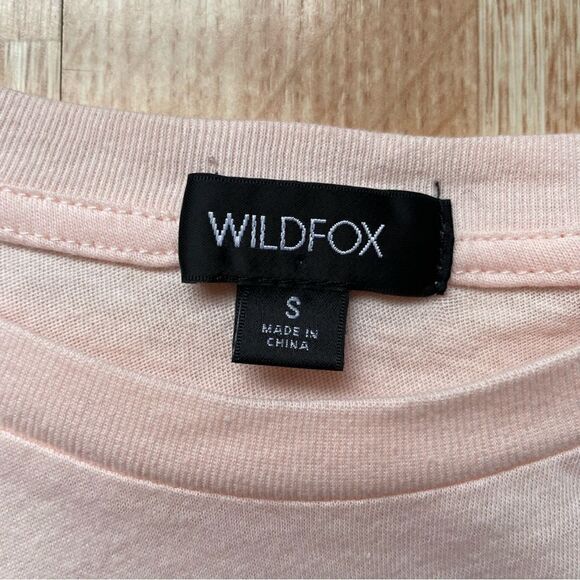 NWT Wildfox Sunshine Baby Keke Pink Salt Tee - Size: Small - Picture 3 of 5